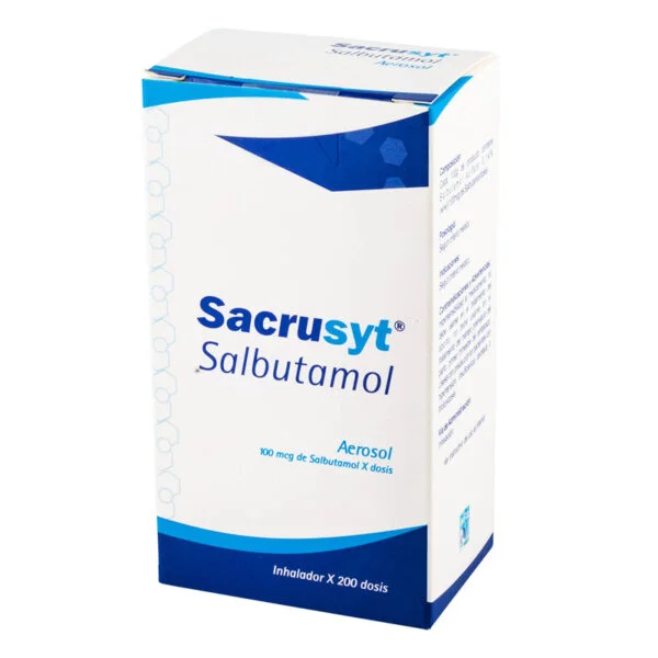 Imagen de SACRUSYT (SALBUTAMOL) 100 MCG INH * 200 DOSIS