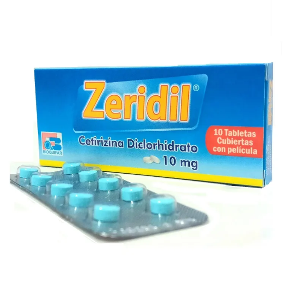 Imagen de ZERIDIL 10 MG*10 TABS (CETIRIZINA)