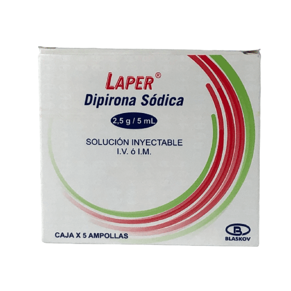 Imagen de LAPER(DIPIRONA) 2.5G/5ML SOL INY CJ*5 AMP
