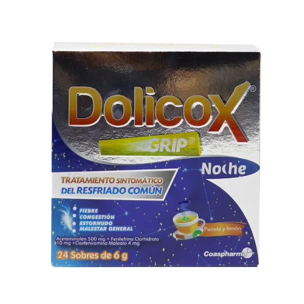 Imagen de DOLICOX GRIP NOCHE CAJA * 24 SOBRES DE 6GR