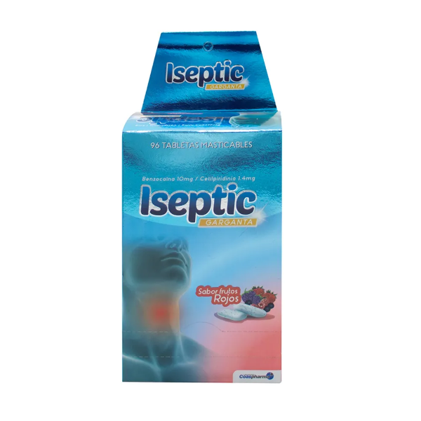 Imagen de ISEPTIC GARGANTA TAB MAST CJ*96 FRUTOS ROJOS
