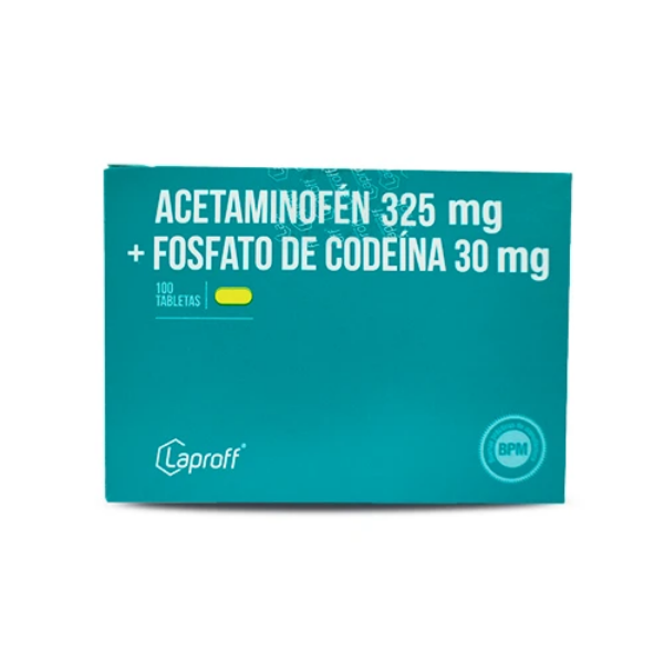 Imagen de ACETAMINOFEN +CODEINA 325/30 MG CJ*100TAB