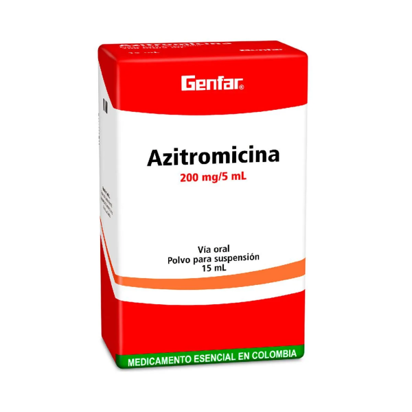 Imagen de AZITROMICINA 200MG/5ML POLVO PARA SUSP FCO*15ML