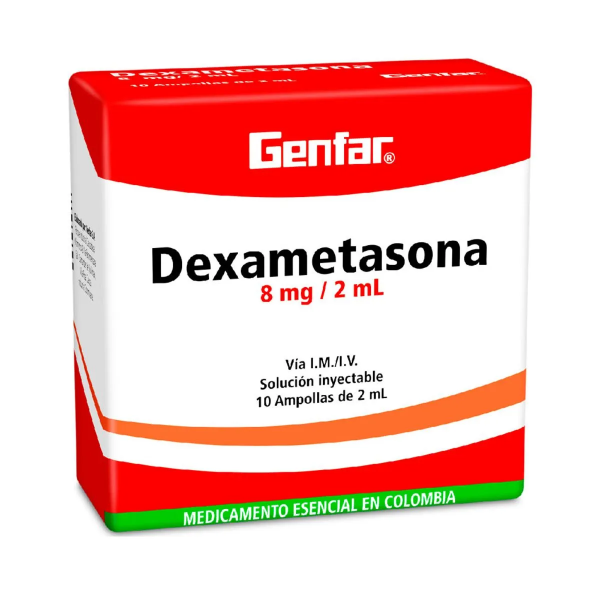Imagen de DEXAMETASONA FOSFATO 8 MG *10 AMPOLLAS
