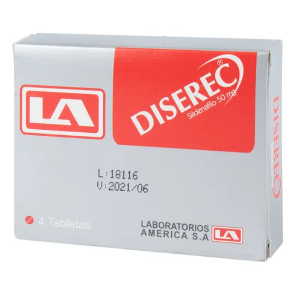 Imagen de DISEREC ( SILDENAFILO 50 MG)*4 TBS