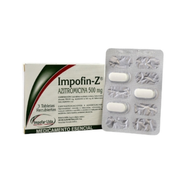 Imagen de IMPOFIN-Z (AZITROMICINA 500MG) *3 TABS