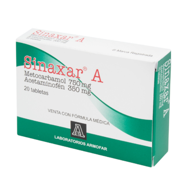 Imagen de SINAXAR A (METOCARBAMOL+ACETAMINOFEN)CJ* 20TAB