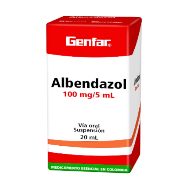 Imagen de ALBENDAZOL 100Mg/5Ml SUSP*20 ML Genfar