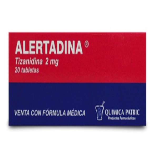Imagen de ALERTADINA TIZANIDINA 2MG CJ*20 TAB