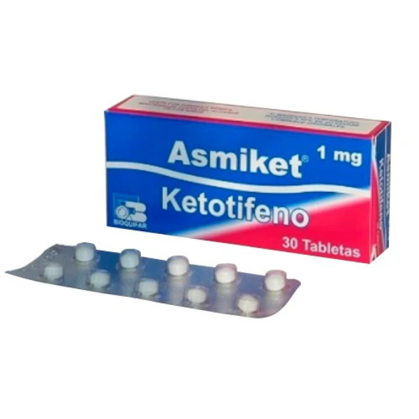 Imagen de ASMIKET (KETOTIFENO)1MG TAB*30