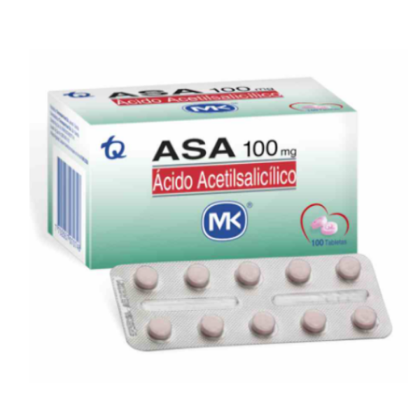 Imagen de ASA 100MG (ACIDO ACETILSALICILICO)*100 TAB