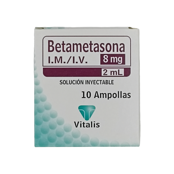 Imagen de BETAMETASONA 8Mg/2Mg CJ*10 AMP Vitalis