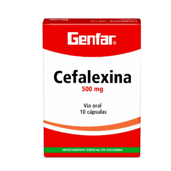 Imagen de CEFALEXINA 500 MG *10 CAPSULAS