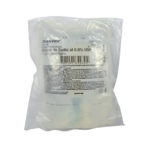 Imagen de CLORURO DE SODIO 0.9*500ML SUERO FISIOLOGICO