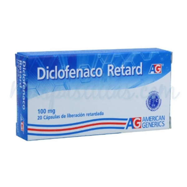 Imagen de DICLOFENACO RETARD 100 MG * 20  CAPSULAS