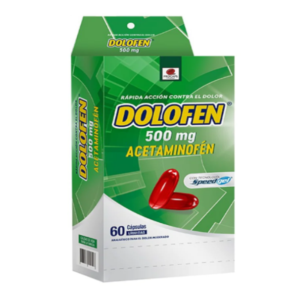 Imagen de DOLOFEN (ACETAMINOFEN 500 MG) CAJA*60 CAPS
