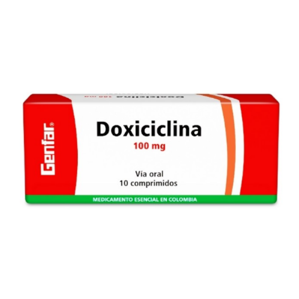 Imagen de DOXICICLINA 100MG CAJA * 10 TABS