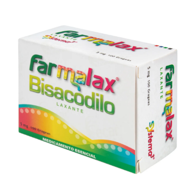 Imagen de FARMALAX 5MG (BISACDILO) CJ *100 GRAGEAS
