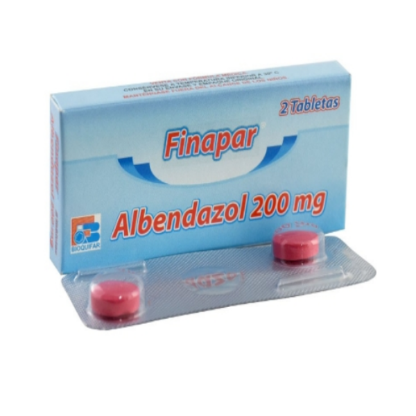 Imagen de FINAPAR TAB (ALBENDAZOL 200MG)*2TAB
