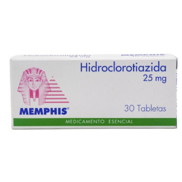 Imagen de HIDROCLOROTIAZIDA 25MG CAJA*30 TAB