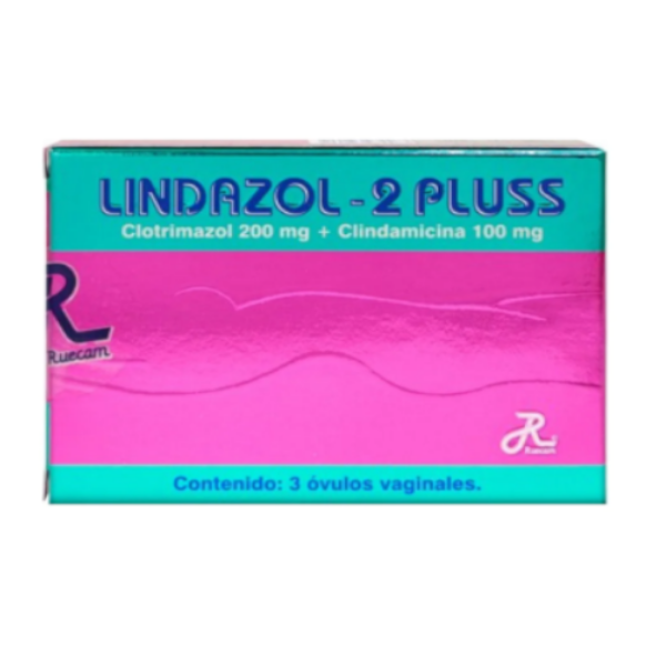 Imagen de LINDAZOL-2 PLUSS X 3 OVULOS (CLOTRIMAZOL 200MG+CLINDAMICINA 100MG)