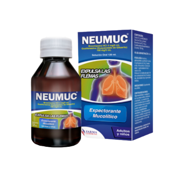 Imagen de NEUMUC (BROMHEXINA- GUAIFENESINA)*120ML