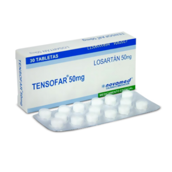 Imagen de TENSOFAR (LOSARTAN) 50 MG CJA*30 TAB