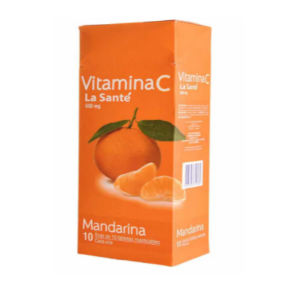 Imagen de VITAMINA C TABLETAS MASTICABLES MANDARINA*100 TABLETAS