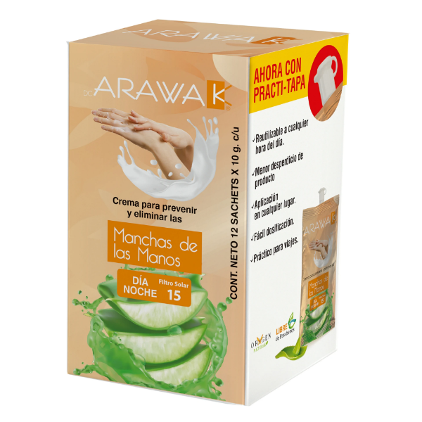 Imagen de ARAWAK DESPIGMENTADOR CUTANEO MANOS*12 Sachets