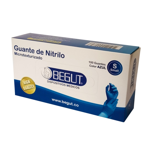 Imagen de GUANTE NITRILO S AZUL MICOTREXTURIZADO