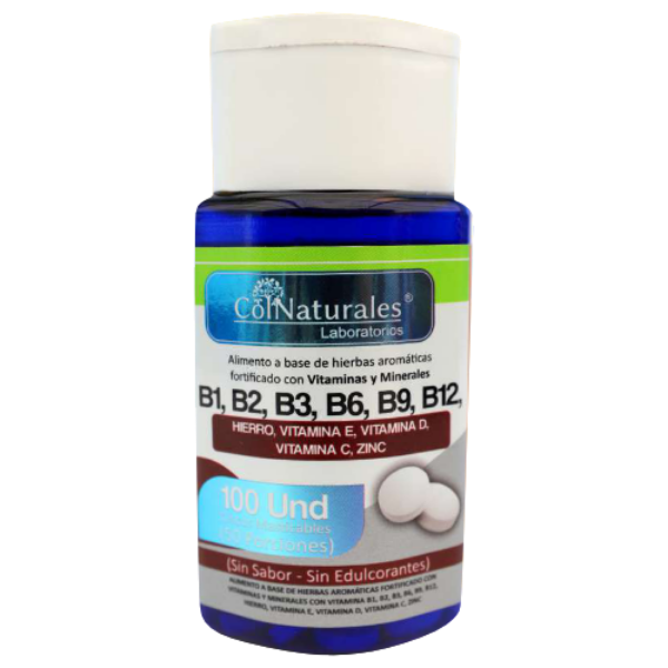Imagen de VITAMINA B1,B2,B3,B9,B12 FCO*100UND