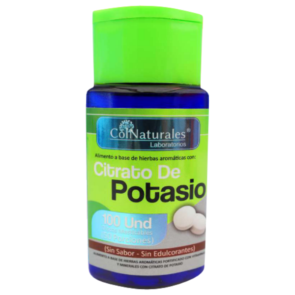 Imagen de CITRATO DE POTASIO MASTICABLE FCO*100 UNDS