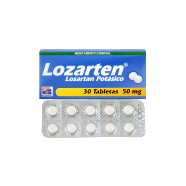 Imagen de LOZARTEN ( LOSARTAN POTASICO 50 MG ) x 30 TABLETAS