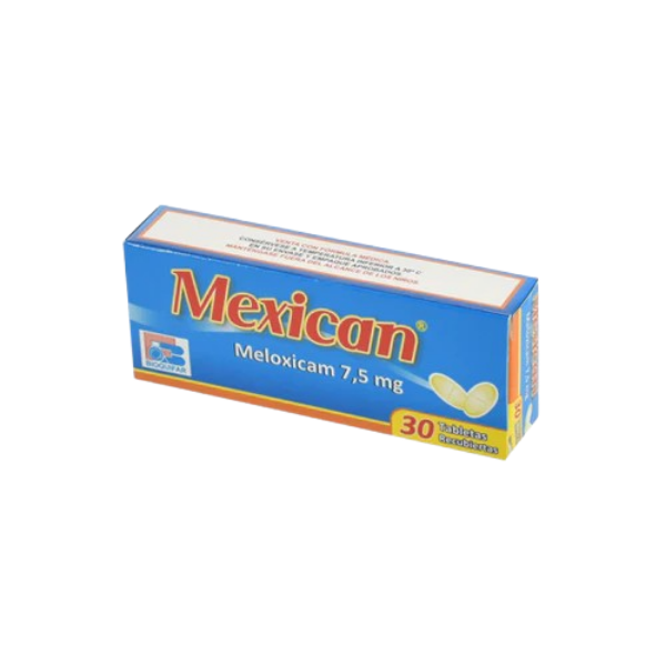Imagen de MEXICAN ( MELOXICAN 7,5 MG ) X 30 TABLETAS