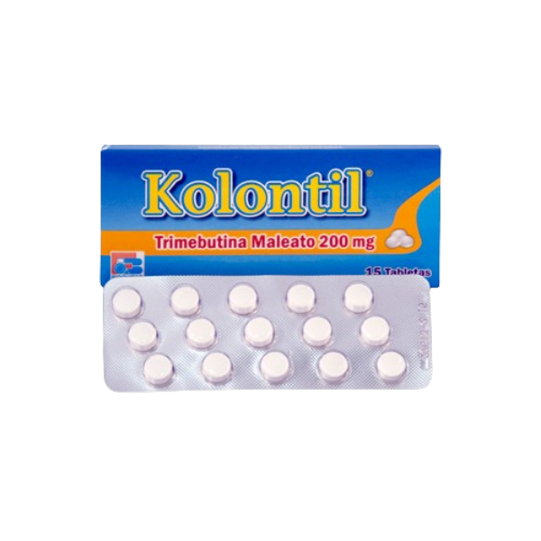 Imagen de KOLANTIL TIMEBUTINA MALEATO 200MG CJ*15TAB