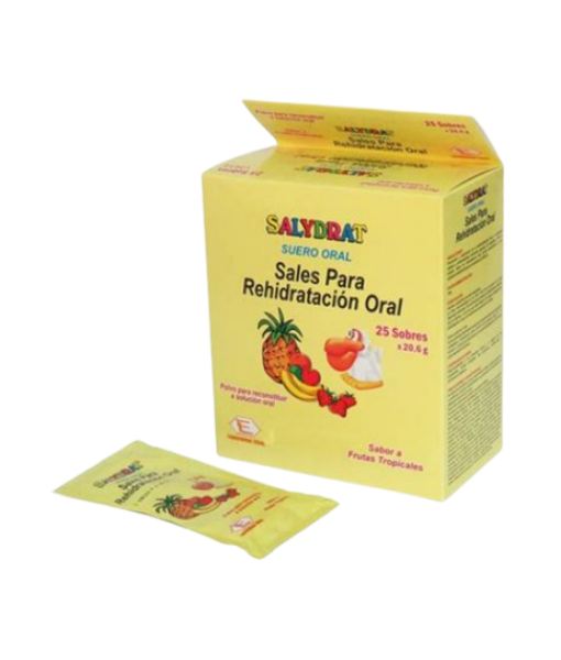 Imagen de SALYDRAT FRUTOS TROPICALES (SUERO ORAL) CAJA * 25 SOBRES