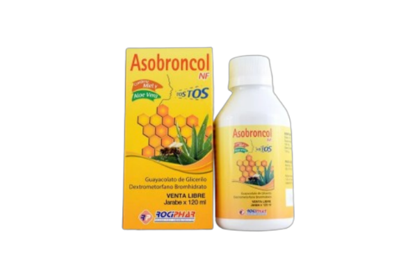 Imagen de ASOBRONCOL NF JBE 120ML (GUAYACOLATO + DEXTROMETORFANO)