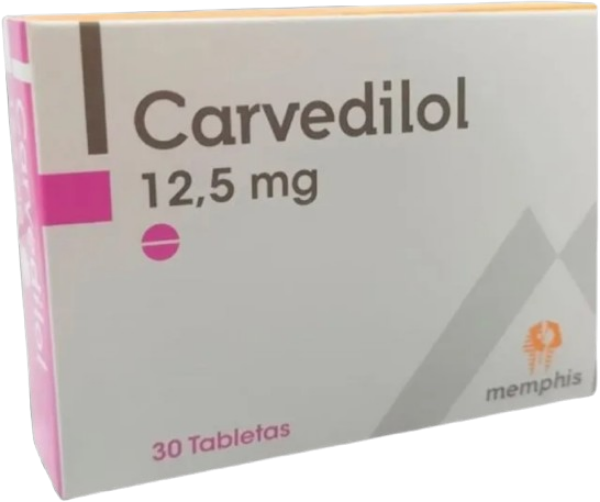 Imagen de CARVEDILOL 12.5 MG CJA*30 TAB