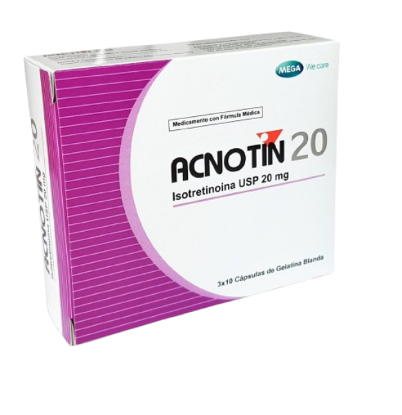 Imagen de ACNOTIN 20MG CJ*30 Caps Pague3,lleve4