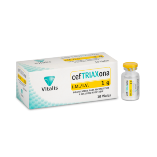 Imagen de CEFTRIAXONA 1G CJ*10 VITALES