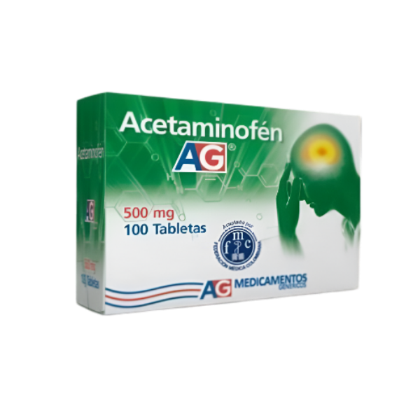 Imagen de ACETAMINOFEN 500MG TAB*100 American Generics