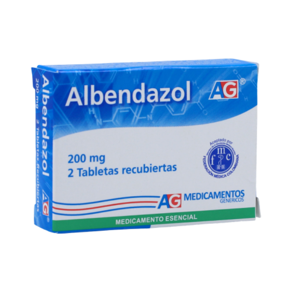 Imagen de ALBENDAZOL 200Mg CJ*2 TAB AG
