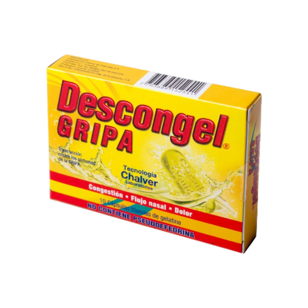 Imagen de DESCONGEL GRIPA CJ* 10 CAP