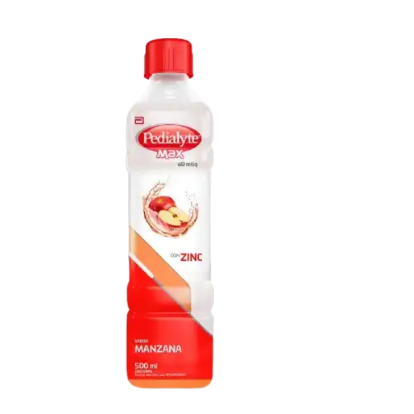 Imagen de PEDIALYTE MAX 60+ZINC MANZANA*500 ML
