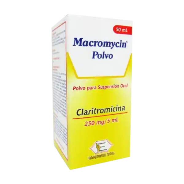 Imagen de MACROMYCIN POLVO (CLARITOMICINA) 250 MG /5 ML
