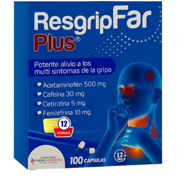 Imagen de RESGRIPFAR PLUS CJ*100 CAP