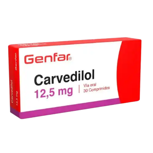 Imagen de CARVEDILOL 12,5 MG *30 TAB
