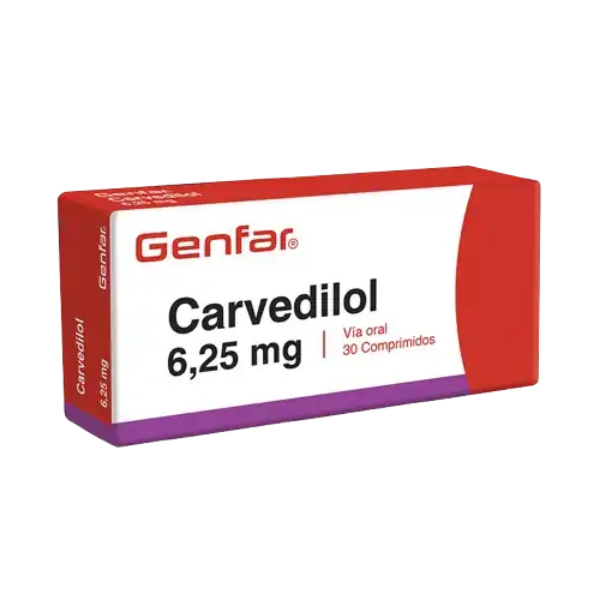 Imagen de CARVEDILOL 6,25 MG*30 CAP
