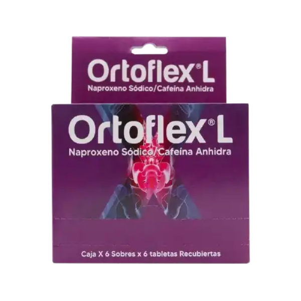 Imagen de ORTOFLEX (NAPROXENO SODICO/CAFEINA ANHIDRA) CAJA*6 SOBRES