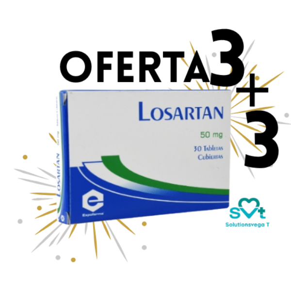 Imagen de EXPO OFERTA 3+3 LOSARTAN 50MG CJ*30 TABS